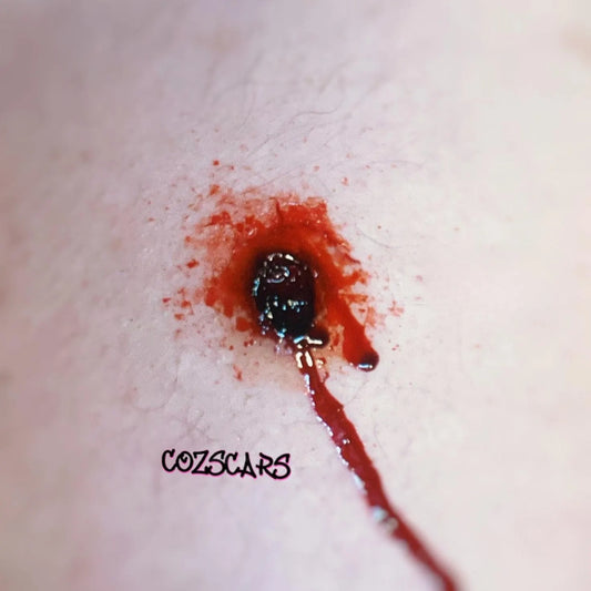 10 Pack Gunshot Wounds / Easy to Apply / Great for EMS Scenario Training, Cosplay, & Fun