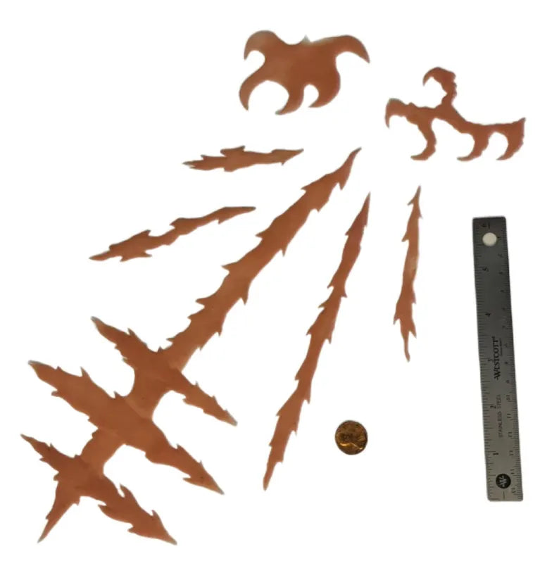 Kamado Tanjiro cosplay character scar kit from Demon Slayer. 1 Shoulder, 2 head variations and 4 accessory scars. Accurate life size design